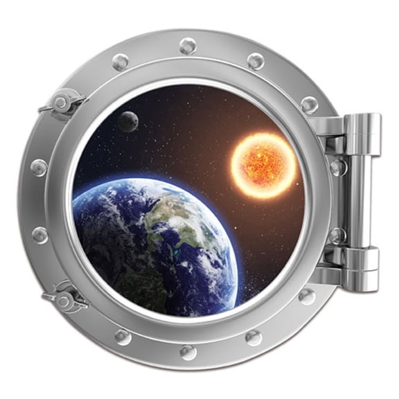 Space Capsule Wall Stickers Background Decoration Sticker Removable Wall Decals for Festival Party Room Home Decor