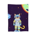 thumbnail image 1 of Space Cat Astronaut Blanket, Fluffy Soft Cozy Blanket Flannel Plush Microfiber Couch Throw, Bedding, 40"x30", 1 of 7