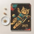 Space Cats 2025 Calendar, Funny Space Cats Calendar, 2025 Wall Calendar