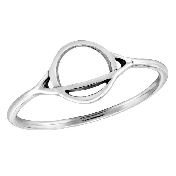 Space-Chic Galaxy Planet Saturn Sterling Silver Band Ring-8