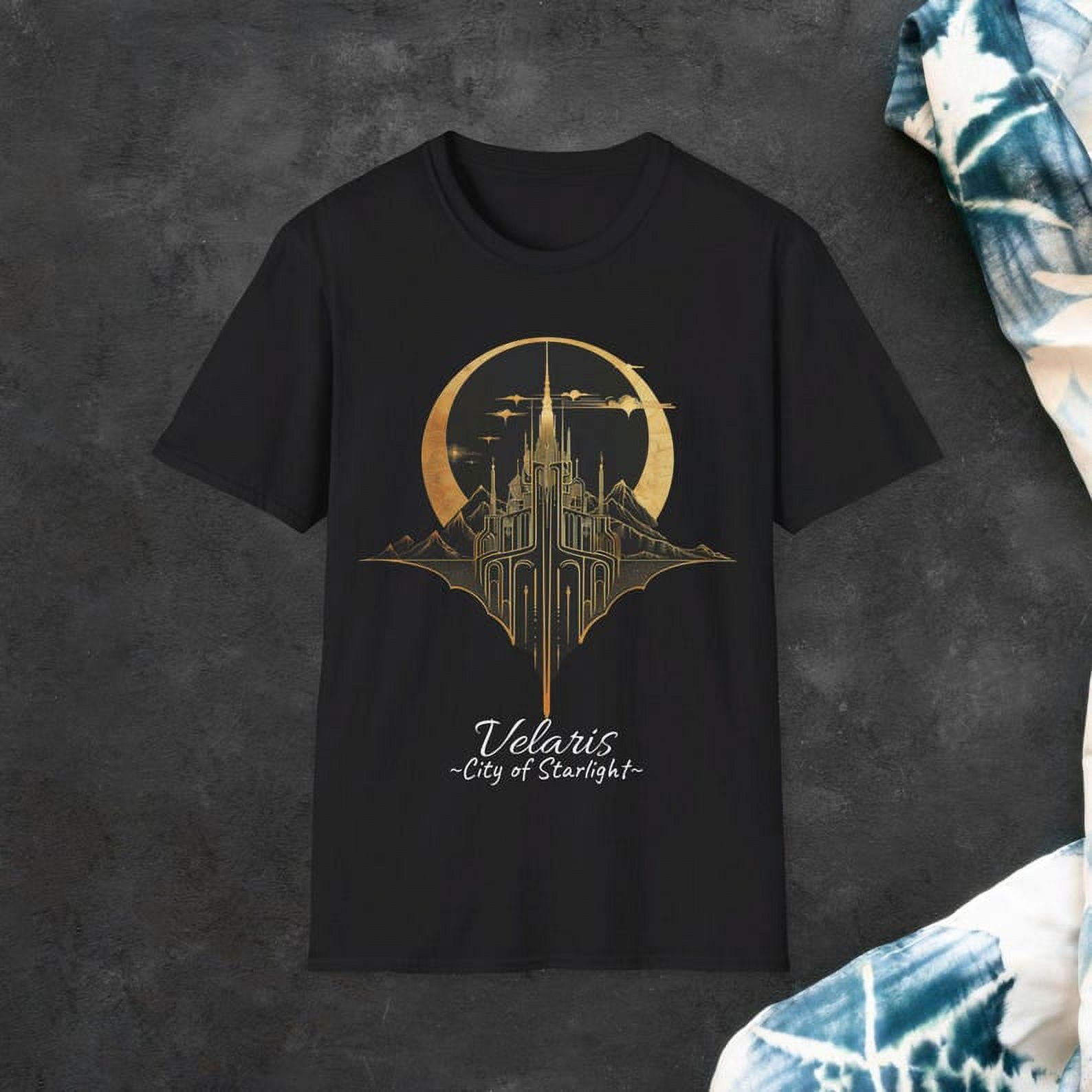 Space City T-Shirt With Planets Geometric Shirt For Friends For Gifts ...