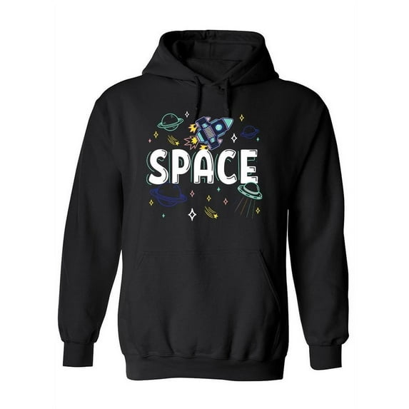 Space Colorful Design Hoodie Women -Image by Shutterstock, Female 3X-Large