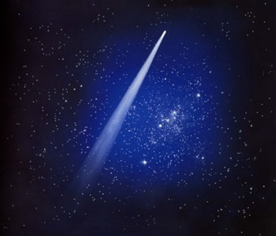 Space Comet and stars Canvas Art - Panoramic Images (36 x 31)