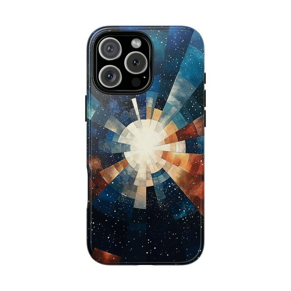 Space Core Geometry Fractal Pattern Abstract Phone Case with iPhone 11 to 17 Pro Max