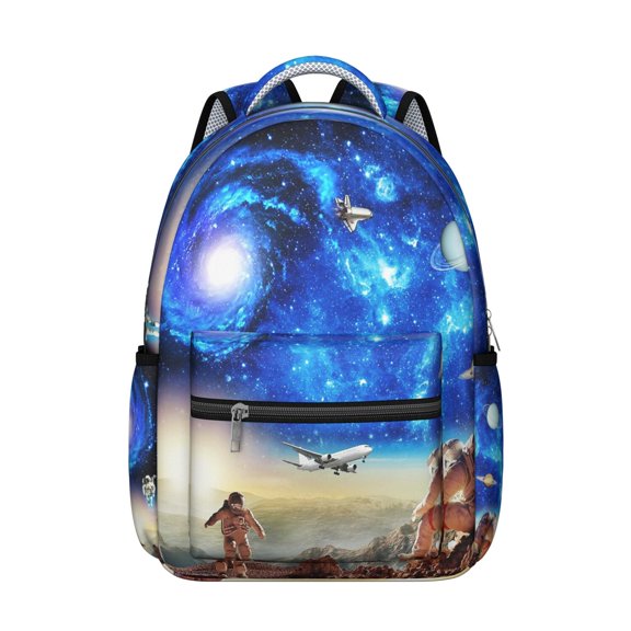 Space Cosmos Galaxy Students Backpack Outer Space Sci-fi Lovers Design, Adjustable Straps, Durable and Comfortable School Bag for Students