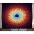 thumbnail image 1 of Ambesonne Space Curtains 2 Panel Set, Galaxy with Stars, 108" x 90", Orange Blue, 1 of 3