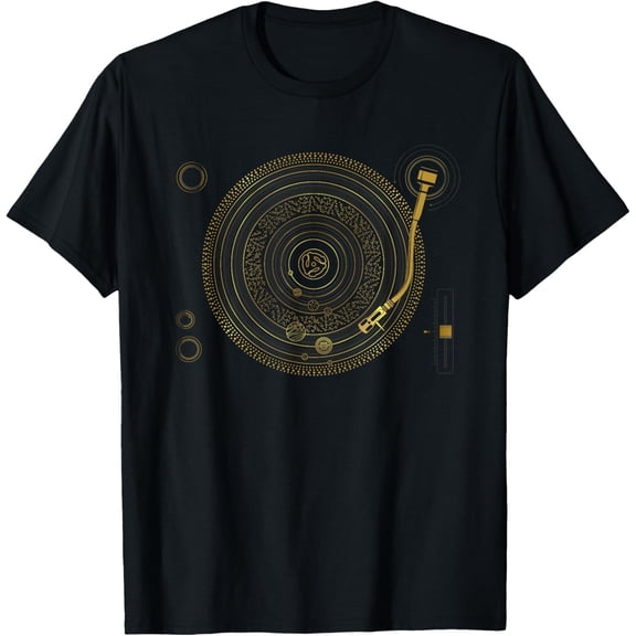 Space DJ graphic - Solar System Turntable EDM T-Shirt
