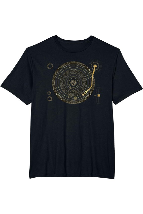 Space DJ graphic - Solar System Turntable EDM T-Shirt