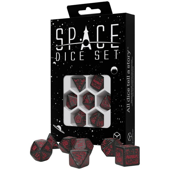 Q-Workshop Space Dice Poly Set - Voyager (7) New