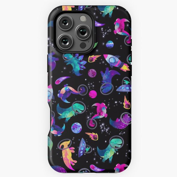 Space Dinosaur Astronauts Phone Case for iPhone 16 15 14 13 12 11 Pro Max M891415