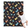 thumbnail image 1 of Space Dinosaur Pattern Blanket,Comfortable Soft Flannel Throw Blanket,All Season,Warm Lightweight Blankets for Sofa Bed Couch Living Room Chair,30"x40", 1 of 4
