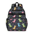 thumbnail image 1 of Space Dinosaur Pattern Cute School Backpack Bag for School with Padded Back and Adjustable Shoulder Straps 15.25"x11.5"x5.25", 1 of 5