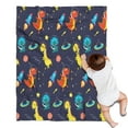 thumbnail image 1 of Space Dinosaurs Rockets Pattern Blanket,Comfortable Soft Flannel Throw Blanket,All Season,Warm Lightweight Blankets for Sofa Bed Couch Living Room Chair,30"x40", 1 of 4