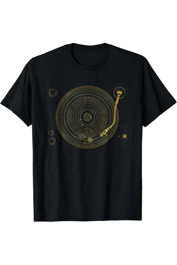 Space Dj Graphic - Solar System Turntable Edm T-Shirt S-5XL Birthday Gifts; For Men & Women