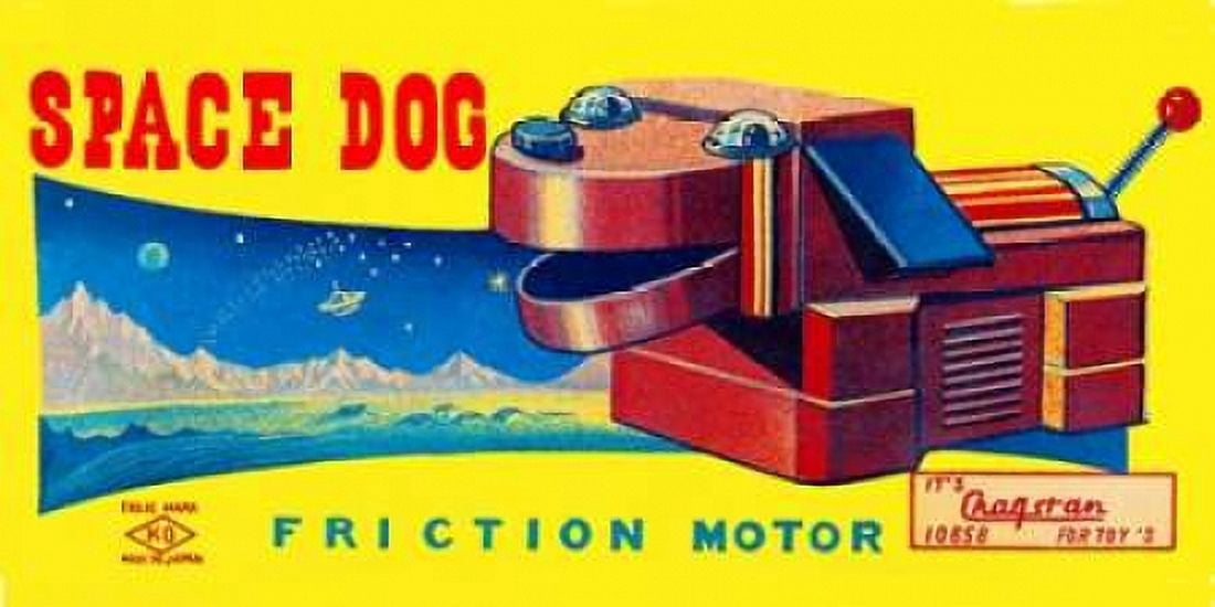 Space Dog Canvas Art - Retrobot (10 x 20)