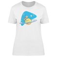 thumbnail image 1 of Space Dog Flies By Saturn Tee Women's -Image by Shutterstock, 1 of 2