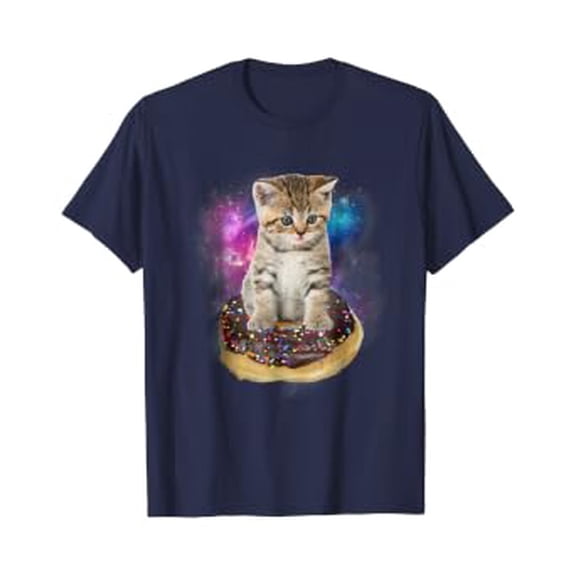 Space Donut Cat Shirt | Flying Kitty Galaxy T Shirt