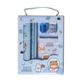 thumbnail image 1 of Space Dreams Themed Stationery Gift Set 丨 Plastic Paper Mixed Stationery Kit Including 2 Pencils Pencil Sharpener Eraser Ruler Notepad for Gift Giving, 1 of 8