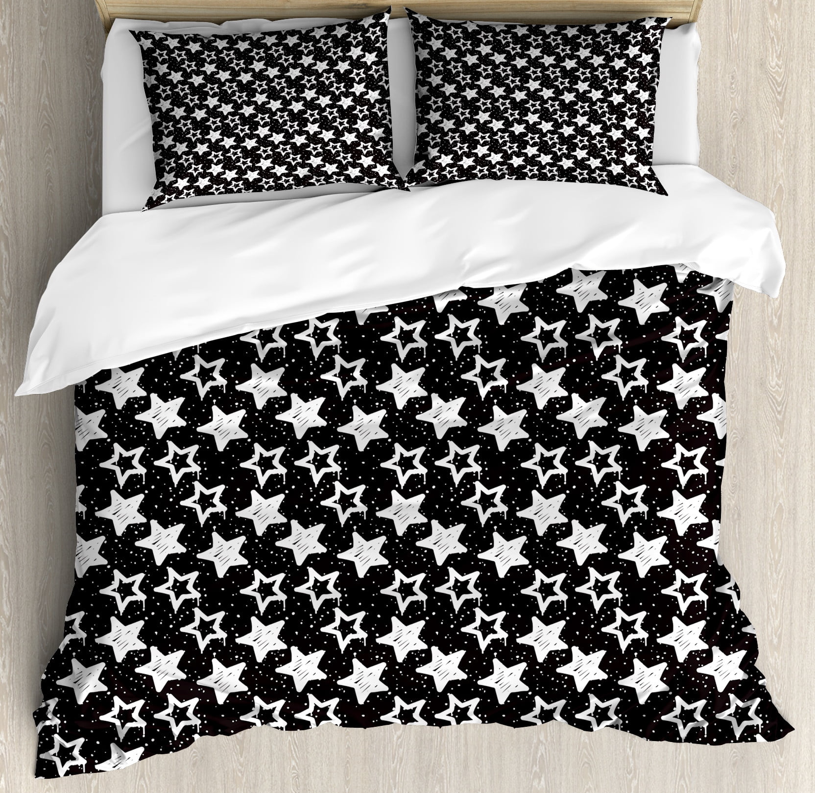 Graffiti Spray Pattern Print Duvet Cover Bedding Set