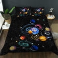 thumbnail image 1 of Space Duvet Cover Set, Outer Space Eight Planet Theme Bedding Set- Galaxy Starry Theme Breathable Comforter Cover 3-Piece-Set, 1 Quilt Cover and 2 Pillowcases, 1 of 4