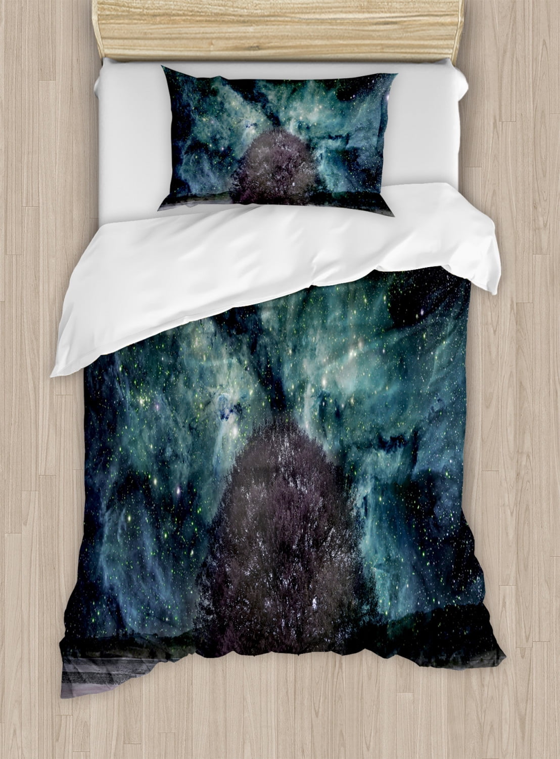 Space Duvet Cover Set Twin Size, Outer Space Nebula Galaxy Stars Mars ...