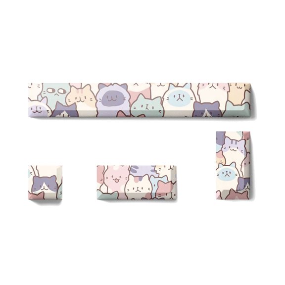 Space ESC Enter Keys Keycaps Dye Sublimation PBT Keycap for Mechanical Keyboard Keycap 4 Keycaps Cute