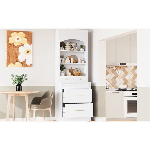 Space-Saving Tall Pantry for Kitchen and Living Spaces / Maximize Vertical Storage