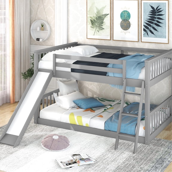 Space-Efficient Bunk Bed - Reversible Ladder, Modern Style for Bedroom