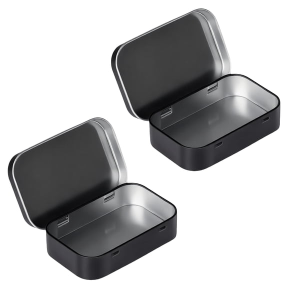 Space Efficient Iron Storage Containers Flipped Top Designs Sturdy Tin Boxes for Home Office Daily Use
