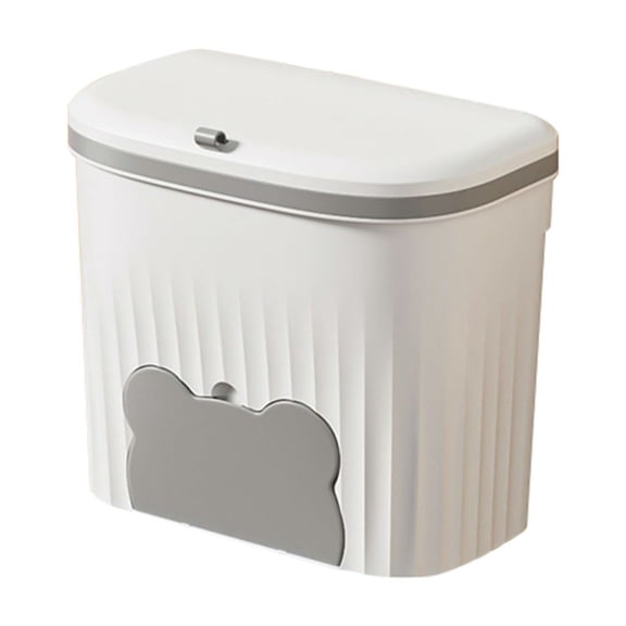 Space Efficient Kitchen Cabinets Door Trash Can, Composts Bin with Smooth Slide Lid, Modern Garbage Organizers