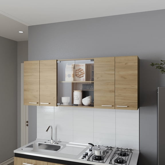Space-Efficient Kitchen Wall Cabinet - Organize Decor in Small Spaces