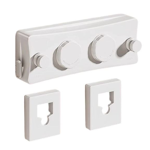 Space Efficient Retractable Clothesline Indoor Drillless Installation for Apartments Drying Solution Plastic Durable Design