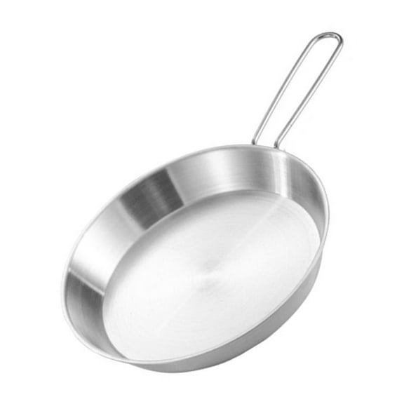 Space Efficient Stainless Steel Frying Pans Nonstick Kitchen Cooking Frypan with Folding Handle Camping Cookware