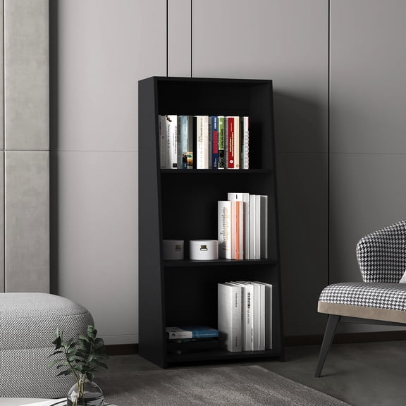 Space-Efficient Three-Tier Bookcase - Great for Small Apartment to Maximize Storage