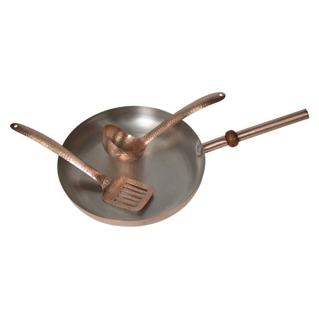 Handmade 12'' Copper Non-Stick Frying Pan Set