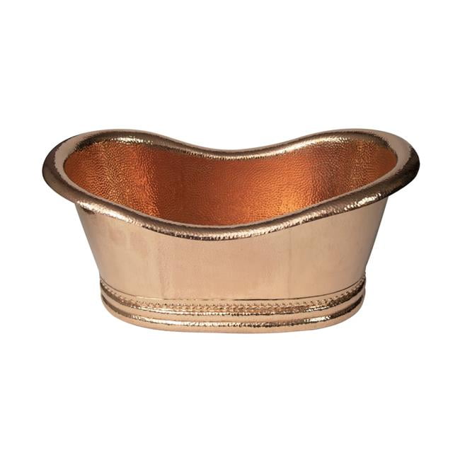 Handmade Hammered Copper Oval Beverage Tub 30x18"