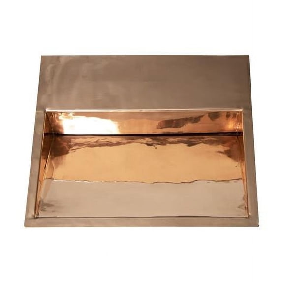 Space Enterprises CS-BAT-REC-INC-SH 22 in. Rectangular Inclined Bottom Plain Copper Bathroom Sink, Shiny