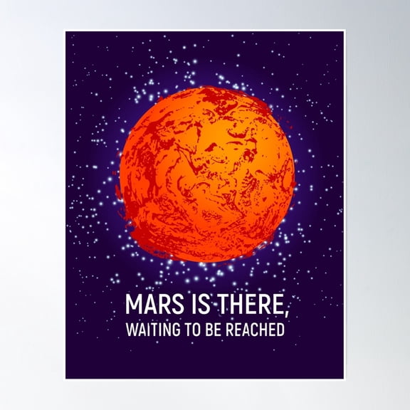 Space Exploration, Planet 02, Mars Poster Wall Art, Modern Wall Decor, 12x18 UNFRAMED
