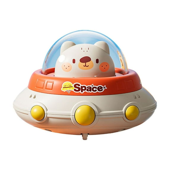 Space Exploration Toy Car, Children's Push and Release Toy, Interactive Space Themed Press Car for Kids, Colorful Plastic Inertia Car with Rounded Edges, Compact for Little Hands, Safe and Durable