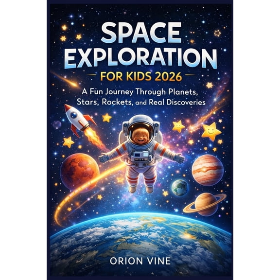 Space Exploration for Kids 2026: A Fun Journey Through Planets, Stars, Rockets, and Real Discoveries, (Paperback)