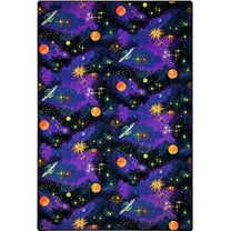 Space Explorer 6' x 9' area rug in color Fluorescent