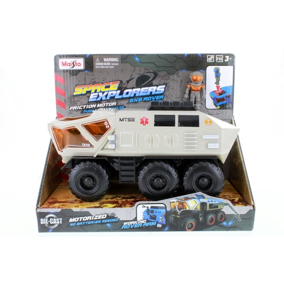 Space Explorer 6x6 Rover w/Spaceman Figurine, Beige - Maisto 21252 - 9" Scale Diecast Model Car