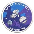 thumbnail image 1 of Space Explorer Astronaut Embroidered Patch Iron/Sew-On Applique NASA Planets, 1 of 2