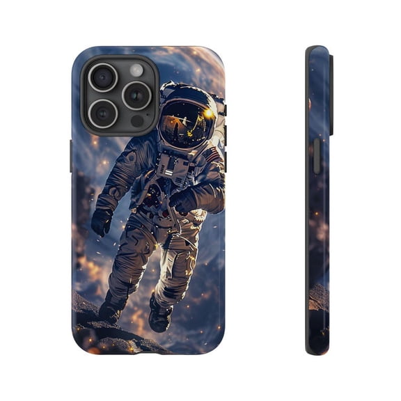 Space Explorer Astronaut Walking Cosmic Adventure Artwork Phone Case for 11 12 13 14 15 16 17 Pro Max