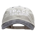 thumbnail image 1 of Space Explorer Embroidered Pigment Dyed Wash Caps - Beige Black OSFM, 1 of 5
