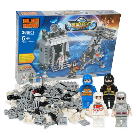 Space Explorer Interlocking Block Space Station and Figure Playset 366 Piece