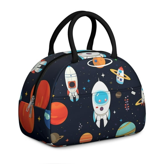 Space Explorer Lunch Box - Interactive Solar System Map, Insulated Cooler for Homeschooling Families