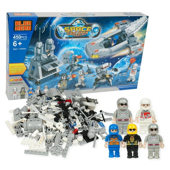 Space Explorer Space Base and Starship Interlocking Block Playset 450 Piece