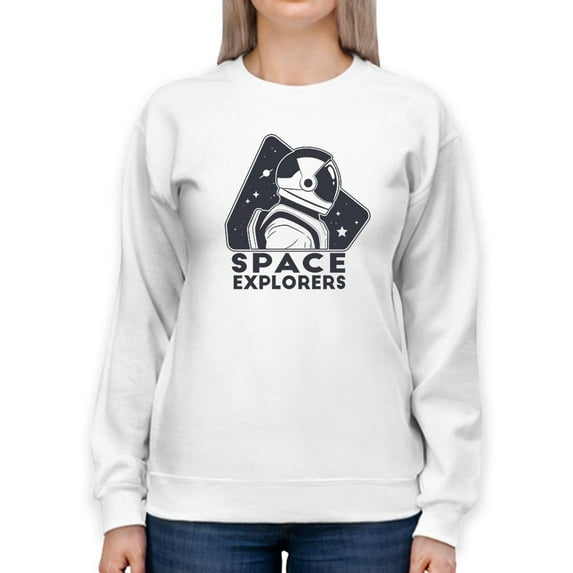 Space Explorers Sweatshirt Women -Smartprints Designs, Female XX-Large