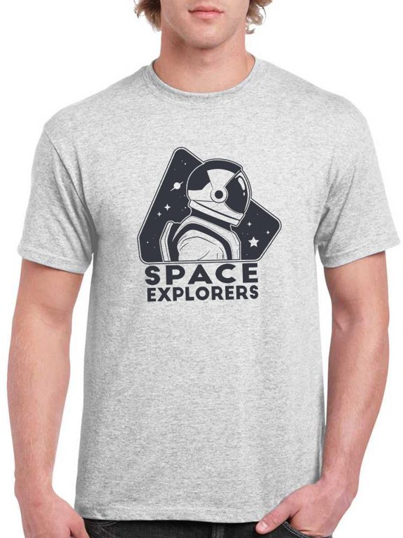 Space Explorers T-Shirt Men -Smartprints Designs, Male Large
